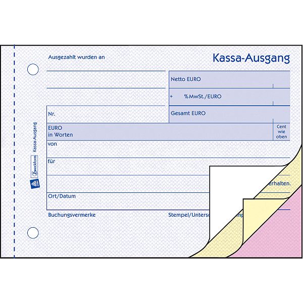 Avery Zweckform Kassa Ausgang 1709 SD 3 x 40 Bl.